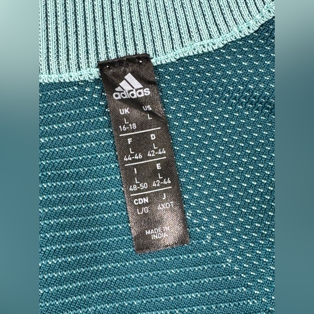 Adidas Women's Z.N.E. Heartracer Parley Jacket (Blue Spirit/Petrol Night) Large - Picture 14 of 15